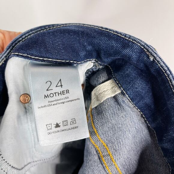 Mother Womens Size 24 High Waisted Looker Ankle Fray Jeans Not Rough Enough - Picture 10 of 12